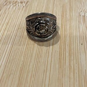 Intricate Silver Floral Ring